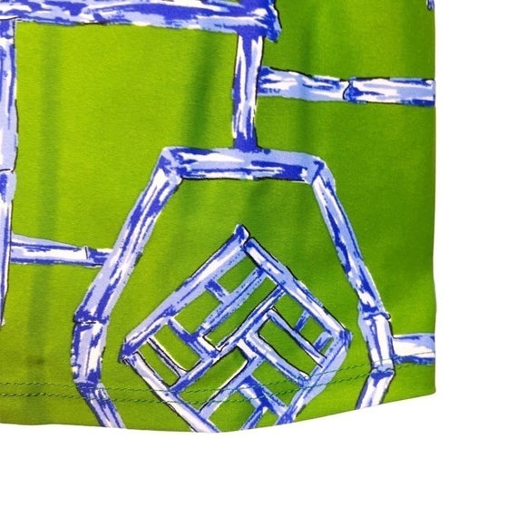 JUDE CONNALLY NWT Bamboo Lattice Print Knit Split V Neck Midi Dress Size XS - Picture 11 of 15